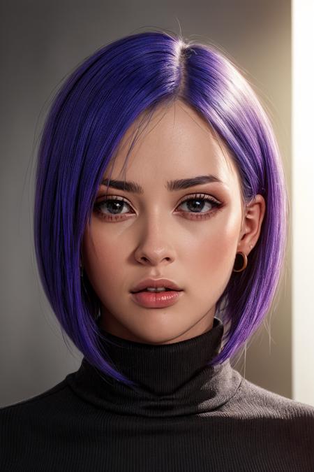 cherri perez add larkin love purple hair photo