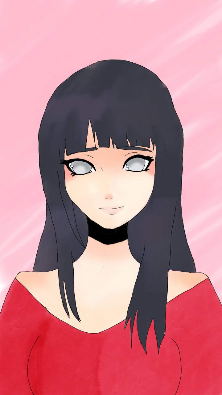 Hinata Red Dress anime characters