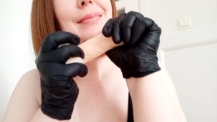 Best of Black latex gloves handjob