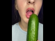 betty wolfson recommends deep throat cucumber pic