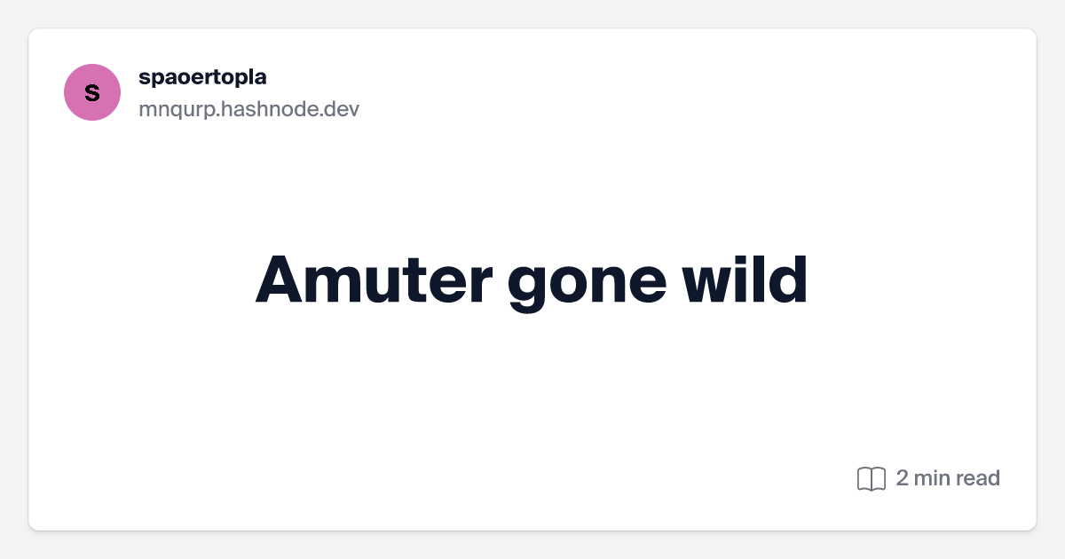 amuter gone wild