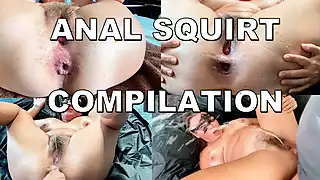 gaping anal squirt