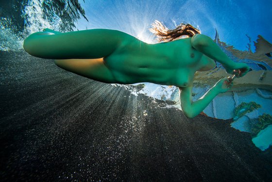 naked underwater